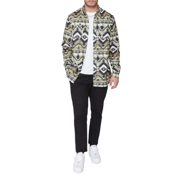 Wesc Sweden Corduroy Trucker Jacket Unisex Aztec Ethnic - Picture 3 of 10